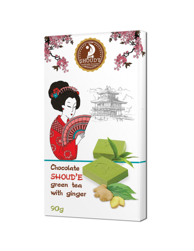 Шоколад зелений чай з імбиром, Shoude, 90г