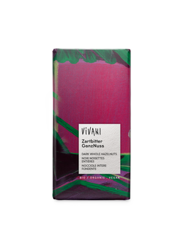 Шоколад чорний з цільною ліщиною, Vivani, 100г.