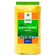 Кукурудзяна крупа, NATURAL GREEN, 400г