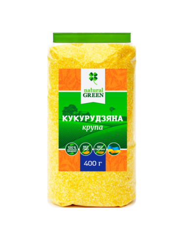 Кукурудзяна крупа, NATURAL GREEN, 400г