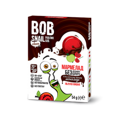 Мармелад яблуко-вишня в бельгійському чорному шоколаді bob snail (Равлик Боб), 54г