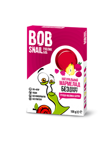Мармелад груша-малина-буряк bob snail (Равлик Боб), 108г