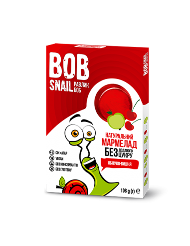 Мармелад яблуко-вишня bob snail (Равлик Боб), 108г