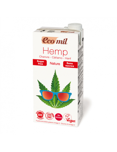 Молоко з конопель без цукру, EcoMil, 1000мл