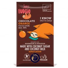 Шоколад з кокосового молока апельсин органічний, Super Fudgio, 80г