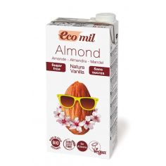 Молоко з мигдалю з ваніллю без цукру, Ecomil, 1000мл