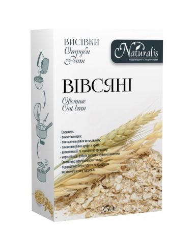 Висівки вівсяні, Naturalis, 250г