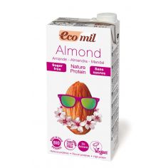 Молоко мигдальне з протеїном без цукру, EcoMil, 1000мл