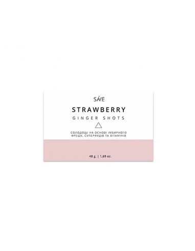 Цукерки Ginger shots STRAWBERRY, Ponko, 48г