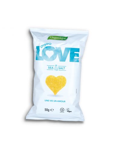 Снекі кукурудзяні LOVE з морською сіллю органічні, Mclloyd's, 50г