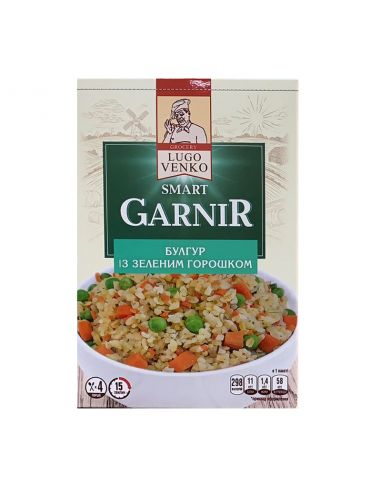 Булгур із зеленим горошком, Smart Garnir, LugoVenko, 216г