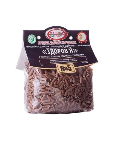 Макарони "Здоров`я" №5, жит борошно з висівками, 500г.