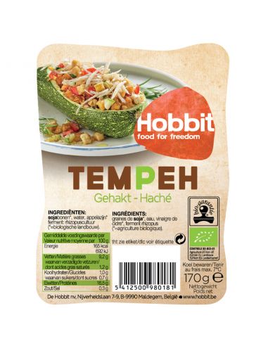Соєві боби ферментовані Темпе подрібнений, De Hobbit, 170г