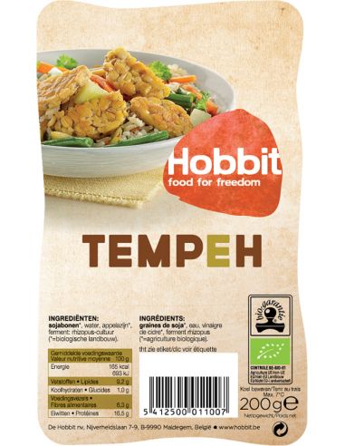 Соєві боби ферментовані Темпе, De Hobbit, 200г
