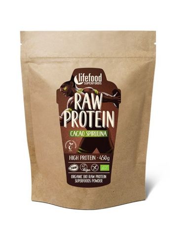 Протеїновий порошок, Какао-Спіруліна, Lifefood, 450г
