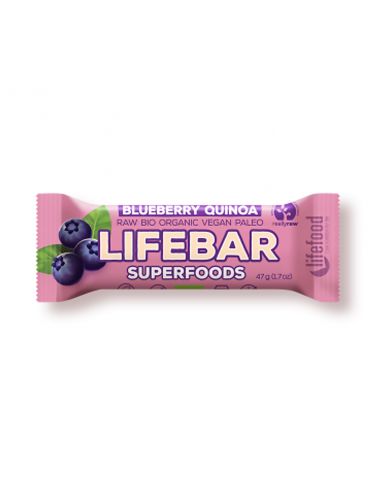 Батончик Чорниця-Кіноа, Lifefood, 47г