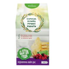 Печиво рисове з журавлиною та лаймом без глютену, Кохана, 270г