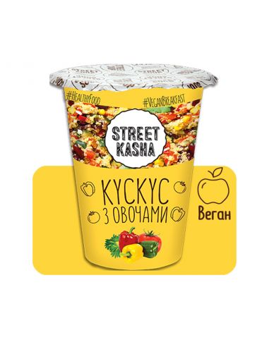 Каша кус-кус з овочами, STREET KASHA, 50г стакан