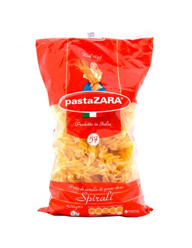 Макарони Spirali, pasta  Zara, 500г
