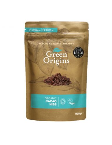 Какао-боби подрібнені органічні, Green Origins, 90г