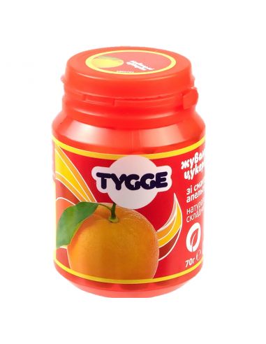 Цукерки жувальні зі смаком Апельсину, Tygge, 70г