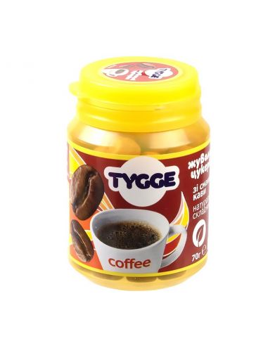 Цукерки жувальні зі смаком Кави, Tygge, 70г