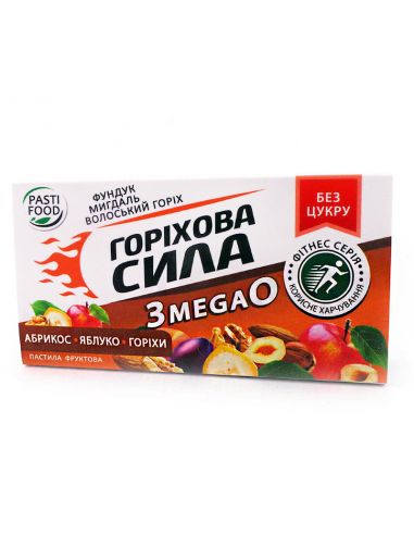 Пастила яблуко-абрикос, Горіхова Сила, 50г