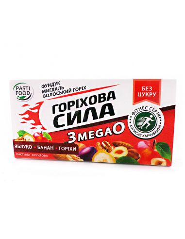 Пастила яблуко-банан, Горіхова Сила, 50г