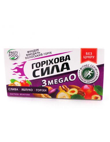 Пастила яблуко-слива, Горіхова Сила, 50г