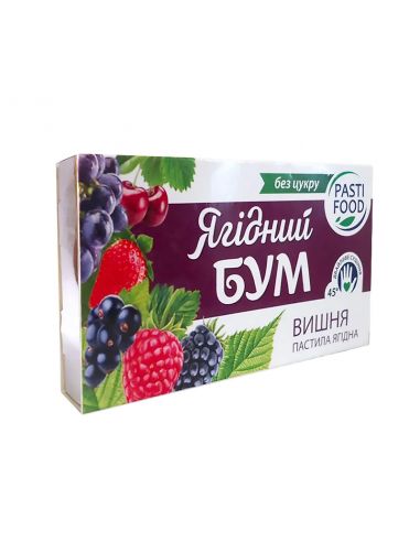 Пастила яблуко-вишня, Ягідний Бум, 50г