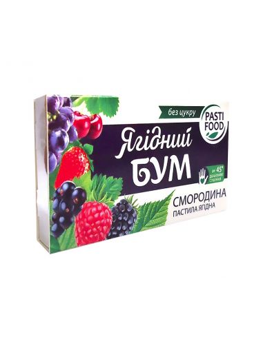 Пастила яблуко-смородина, Ягідний Бум, 50г