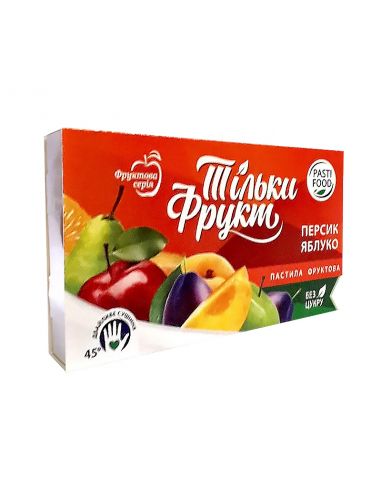 Пастила персик-яблуко, Тільки Фрукт, 50г