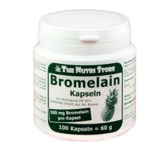 Бромелайн,вегетаріанські капсули, The Nutri Store, 500 мг, 100шт