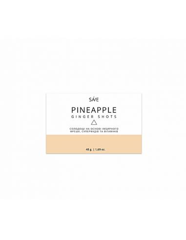 Цукерки Ginger shots PINEAPPLE, Ponko, 48г