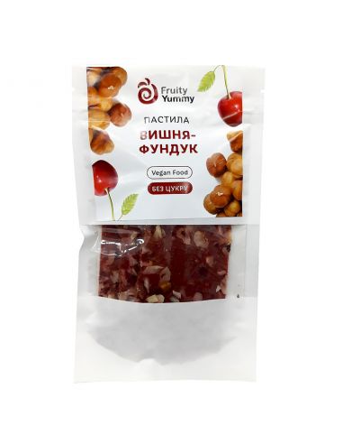Пастила вишня-фундук, Fruity Yummy, 40г