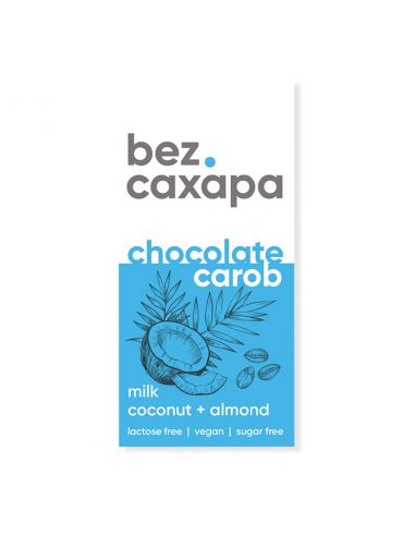 Шоколад молочний Мигдаль Кокос, bez.сахара, 90г
