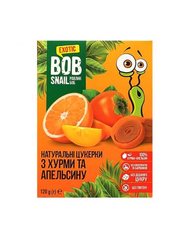 Натуральні цукерки з хурми та Апельсину bob snail (Равлик Боб), 120г