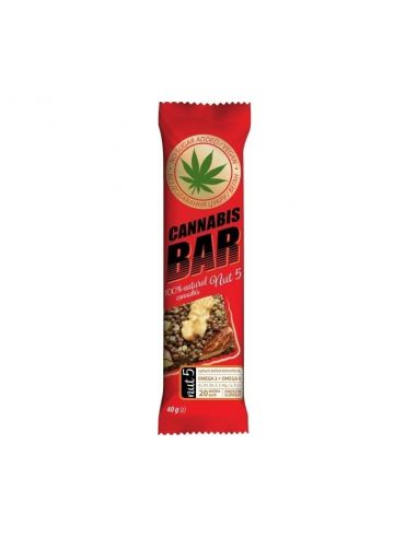 Батончик мюслі з горіхами + насіння канабісу, Cannabis Bar, 40г