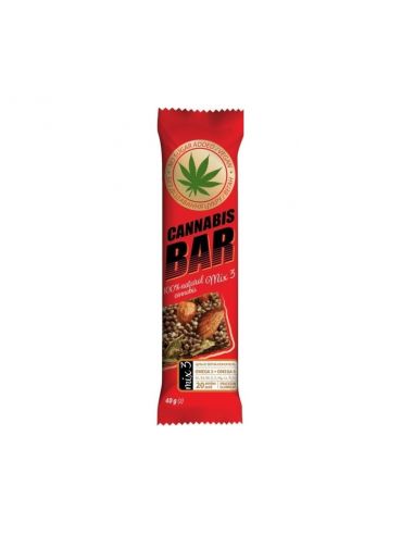 Батончик мюслі з горіховим міксом + насіння канабісу, Cannabis Bar, 40г