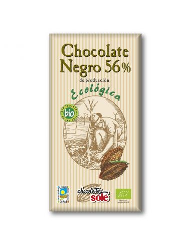Шоколад темний 56% какао, Sole, 100г.