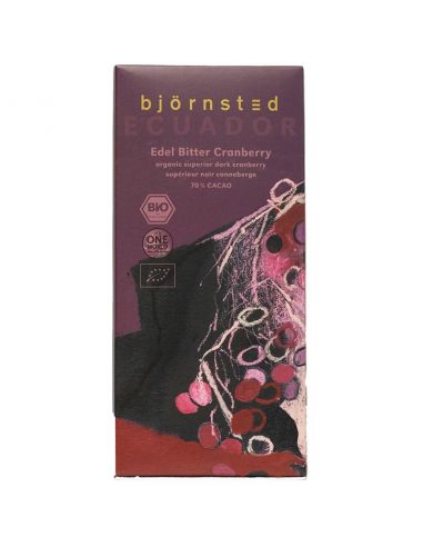 Шоколад супер темний з журавлиною, Bjomsted, 100г