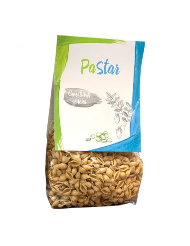 Макарони із сочевиці зеленої (мушля), PaStar, 350г