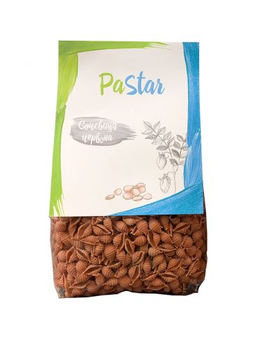 Макарони із сочевиці червоної (мушля), PaStar, 350г