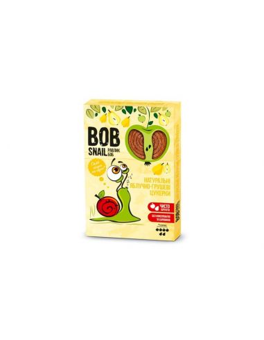 Натуральні яблучно-грушеві цукерки bob snail (Равлик Боб), 120г