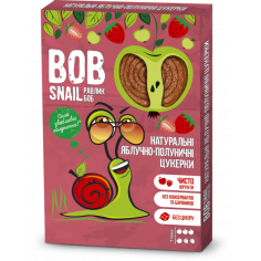 Натуральні яблучно-полуничні цукерки bob snail (Равлик Боб), 60г
