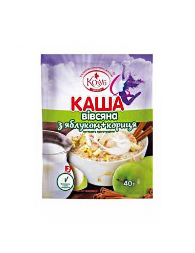 Каша вівсяна з яблуком+кориця, Козуб, 40г