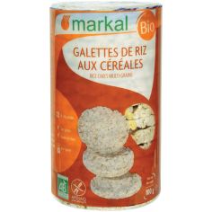 Коржі рисові з просом, кукурудзою та сезамом, Markal, 100г.