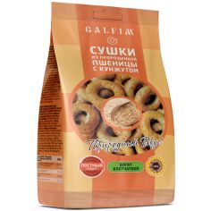 Сушки з пророщеної пшениці з кунжутом, Galfiim, 200г