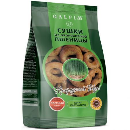 Сушки з пророщеної пшениці, Galfiim, 200г