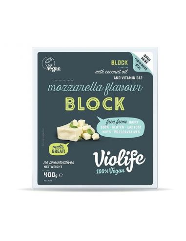 Сир твердий моцарелла для піцци блок, Violife, 400г